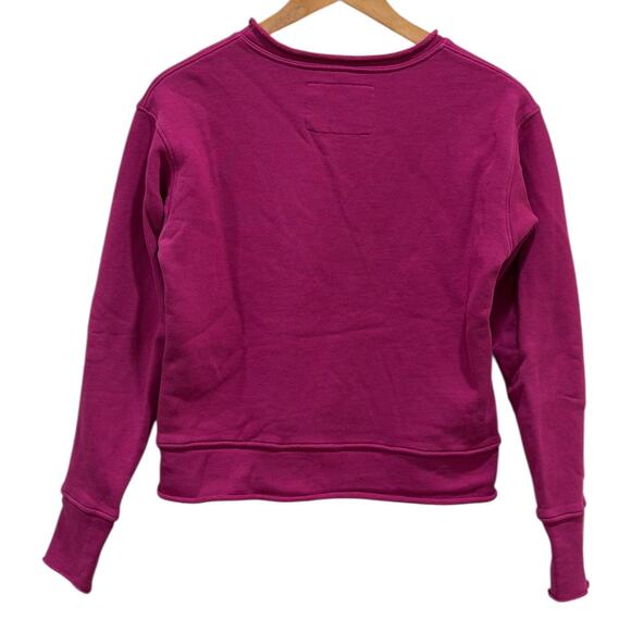 Frank & Eileen Boyfriend Crew Neck Sweatshirt in Fuschia - Picture 6 of 10
